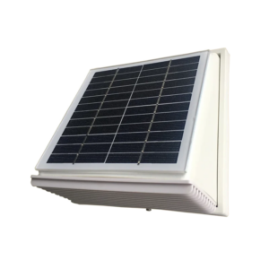 Ventilador Solar de Pared 68CFM para Invernaderos y Cobertizos